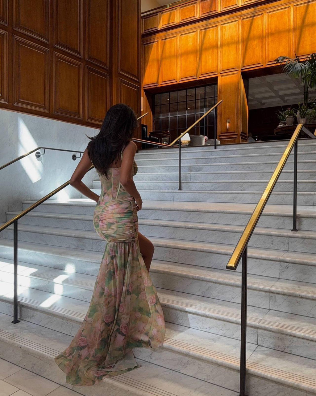 Digital Baskı Tasarım Maxi Elbise