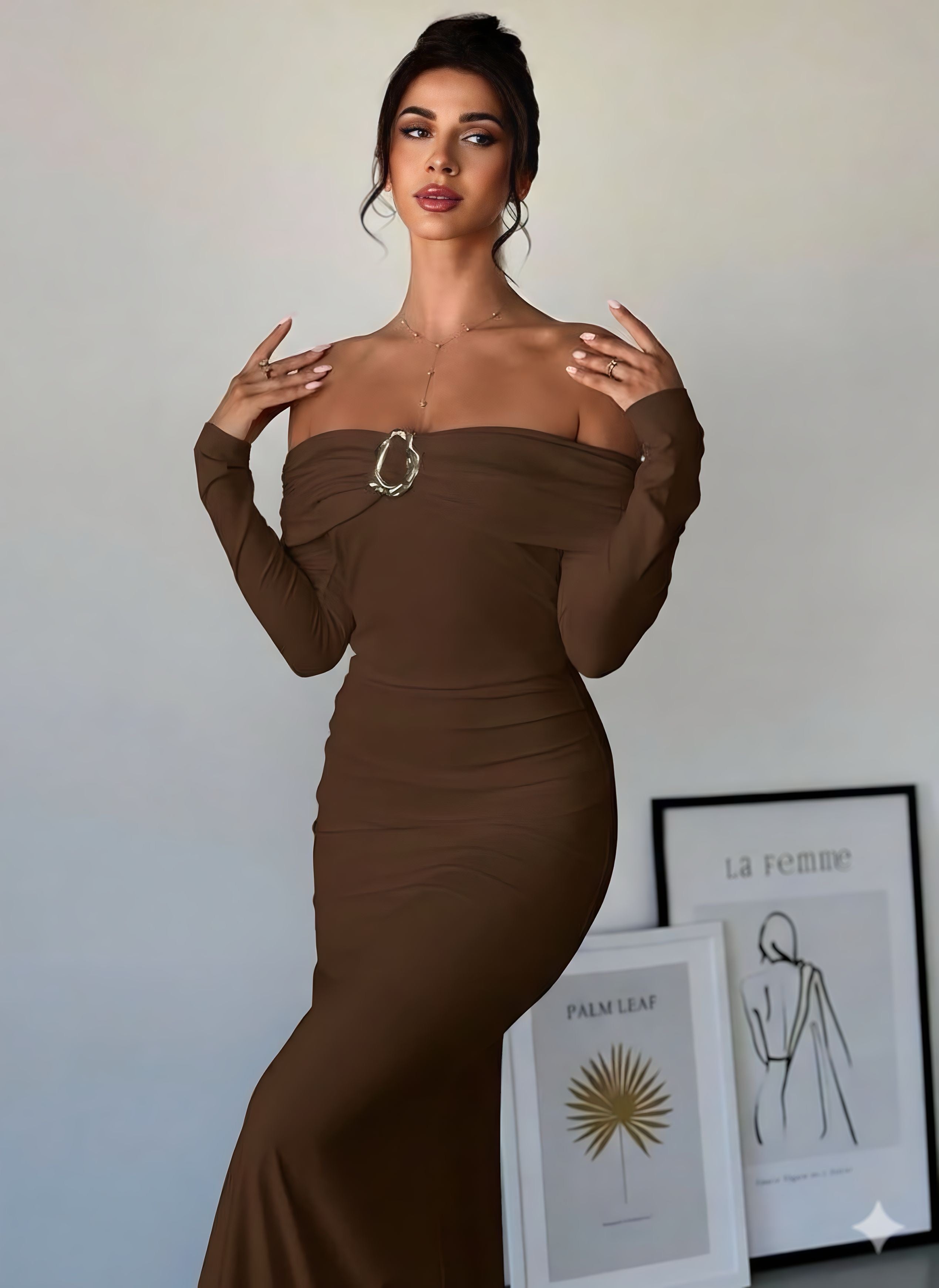 Tam Boy Madonna Yaka Elbise