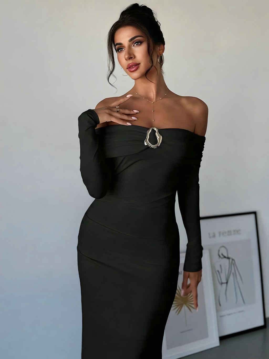 Tam Boy Madonna Yaka Elbise