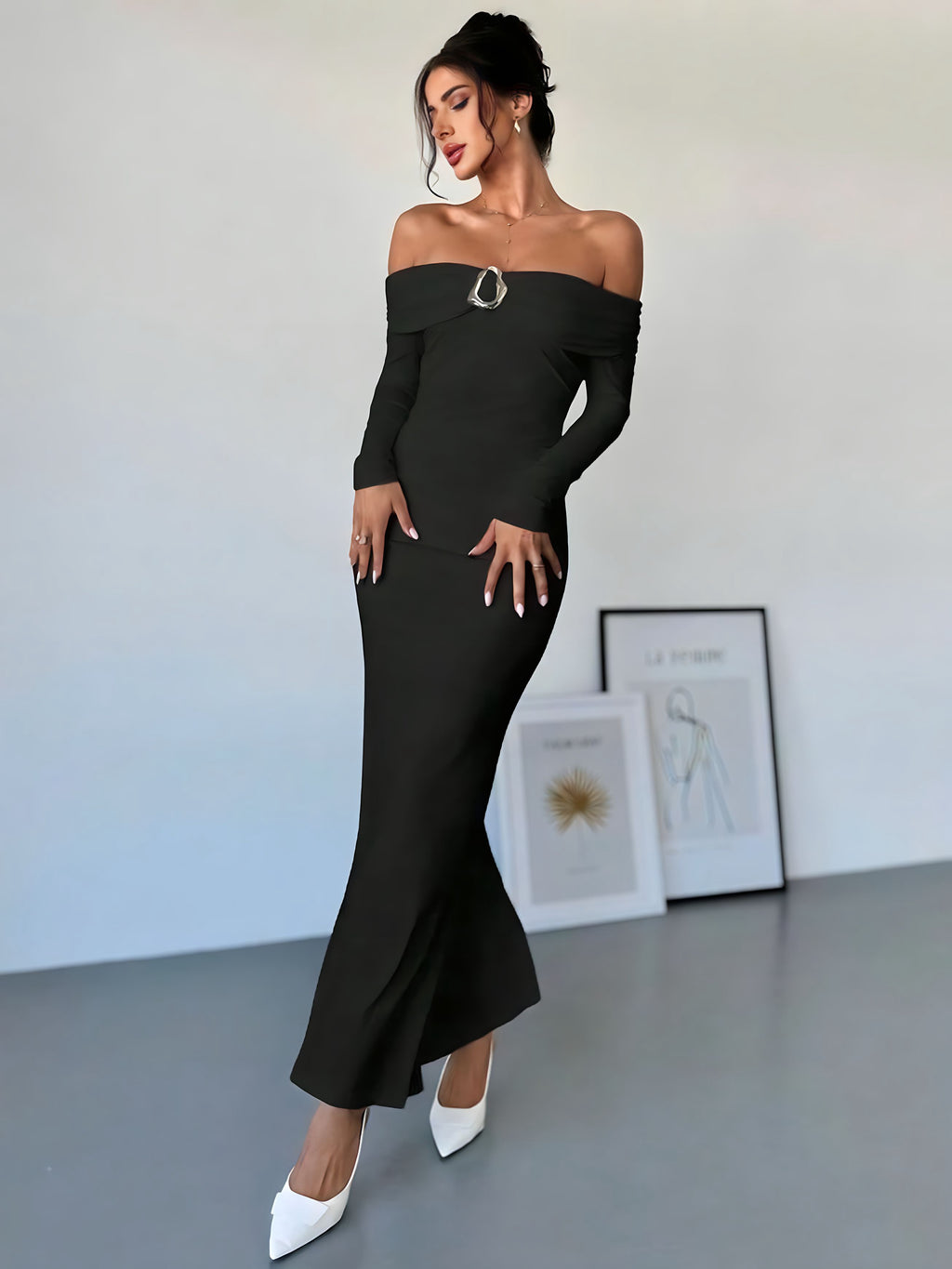 Tam Boy Madonna Yaka Elbise