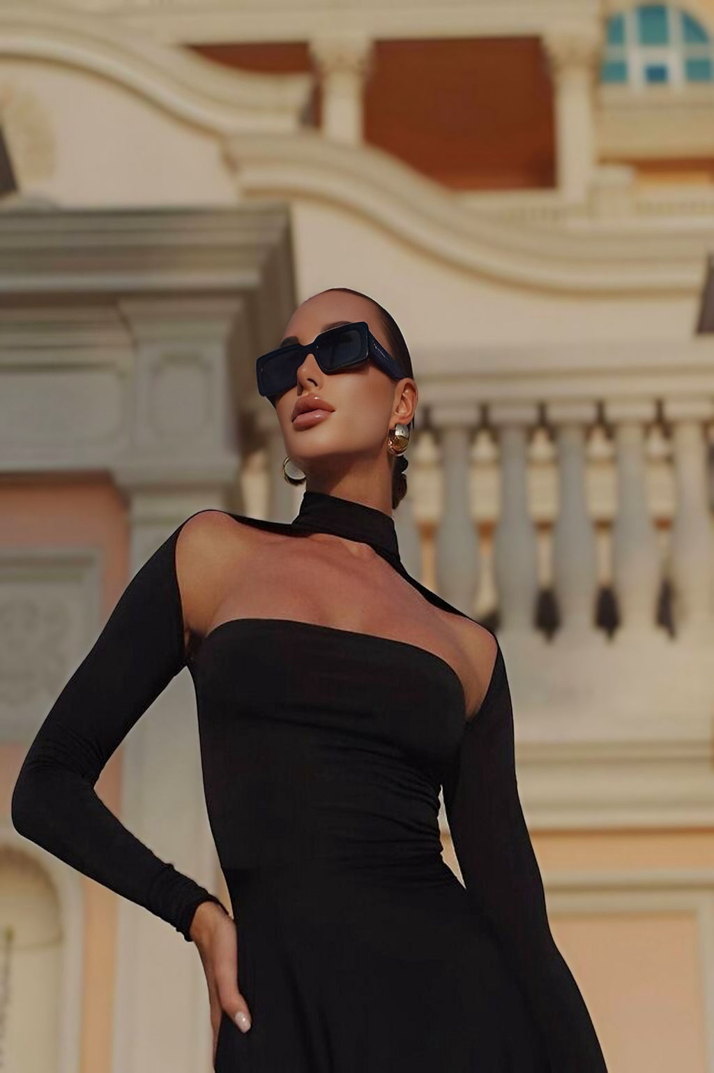 Sandy Kumaş Uzun Elbise