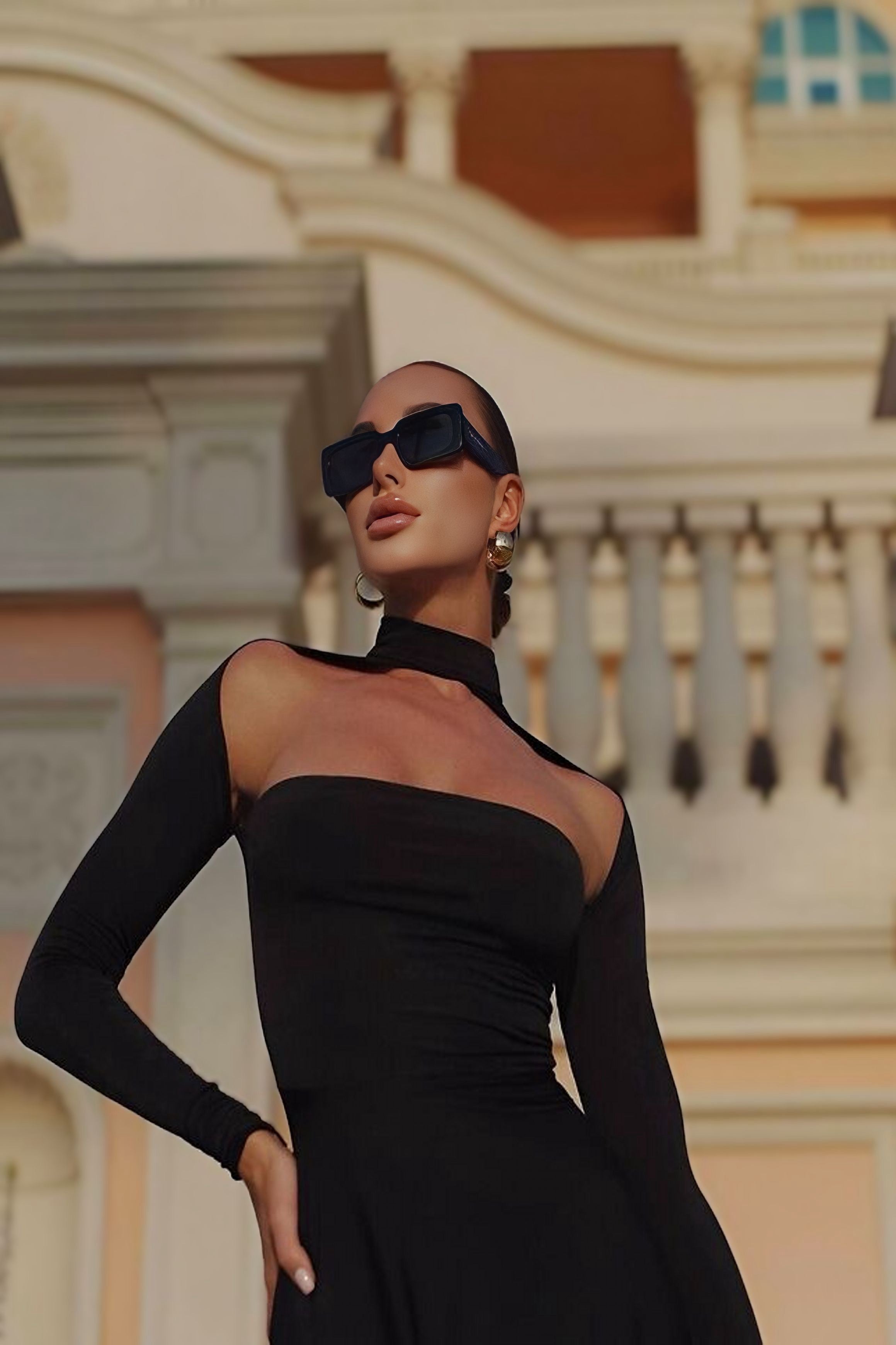 Sandy Kumaş Uzun Elbise